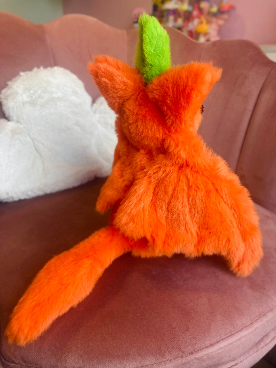 ORANGE BLOSSOM FLYING FOX - Handmade Luxury Weighted Fox Doll