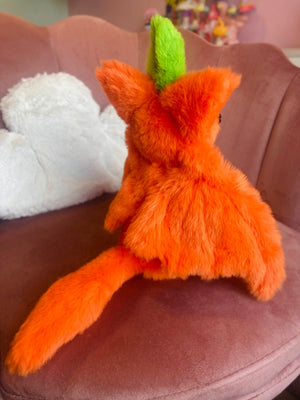 ORANGE BLOSSOM FLYING FOX - Handmade Luxury Weighted Fox Doll