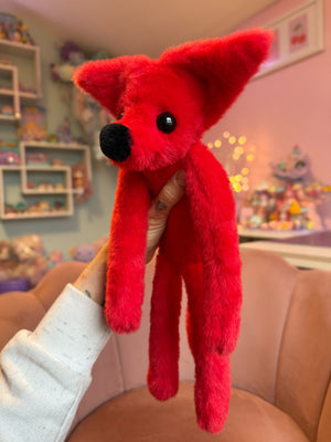 CRIMSON FOX - Handmade Luxury Weighted Fox Doll