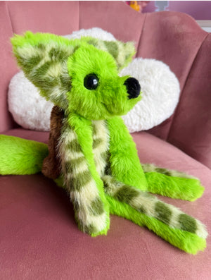MUTANT TURTLE FOX - Handmade Luxury Weighted Plush Fluffy Fox Doll