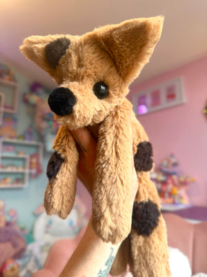 LARGE CHOC CHIP COOKIE FOX - Handmade Luxury Weighted Fox Doll