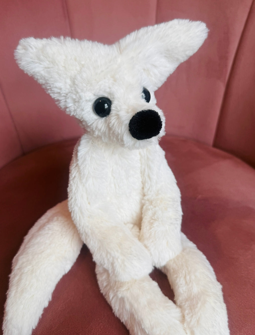 ARCTIC FOX - Handmade Luxury Weighted Plush Fluffy Fox Doll