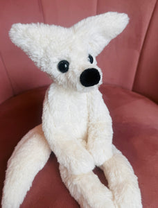 ARCTIC FOX - Handmade Luxury Weighted Plush Fluffy Fox Doll