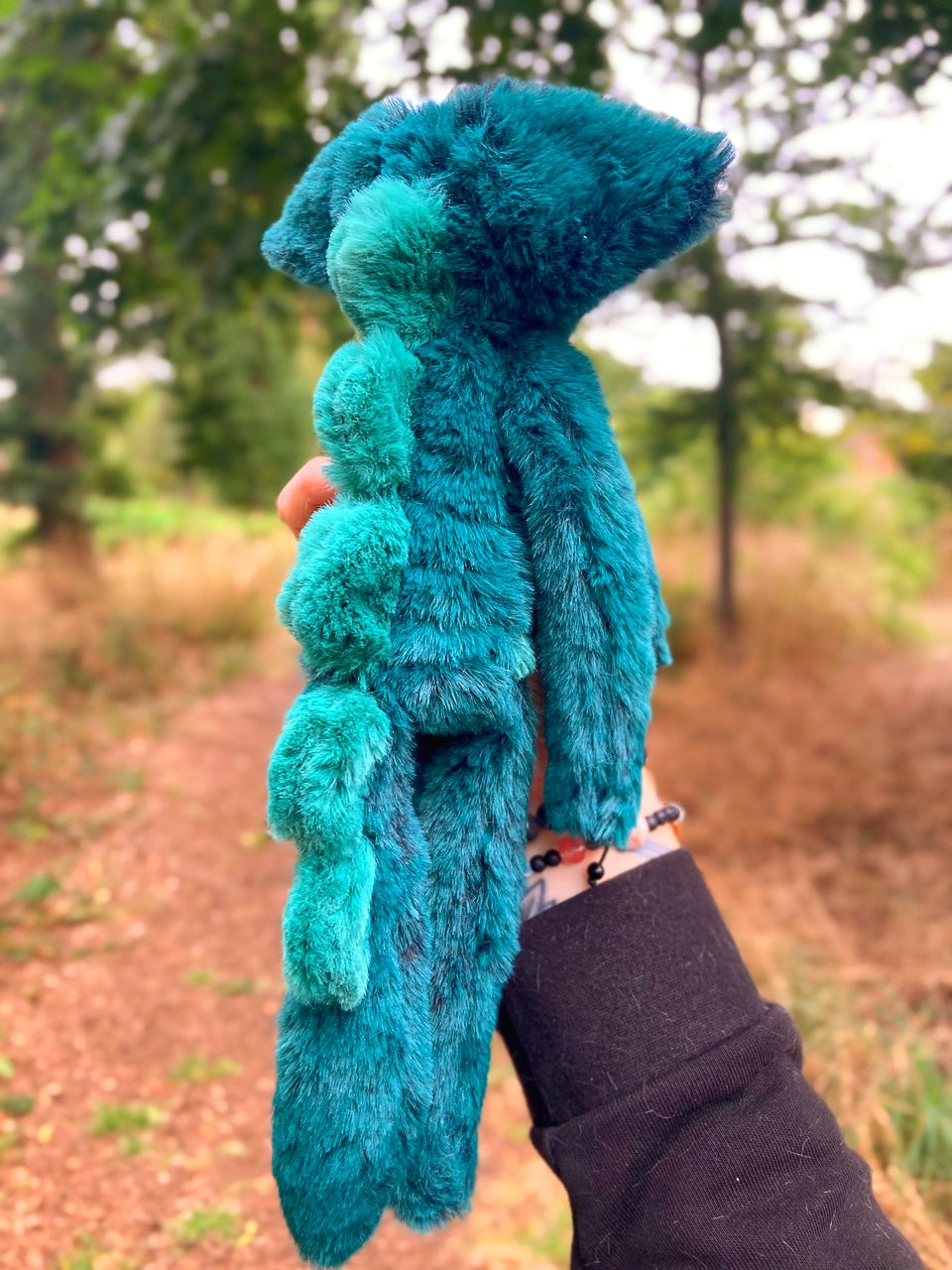 DINO FOX - Handmade Luxury Weighted Plush Fluffy Fox Doll