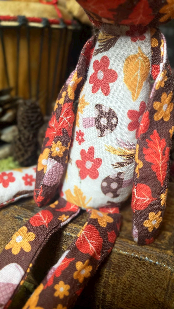 AUTUMN FOX CUB - Handmade Weighted Cotton Fox Doll
