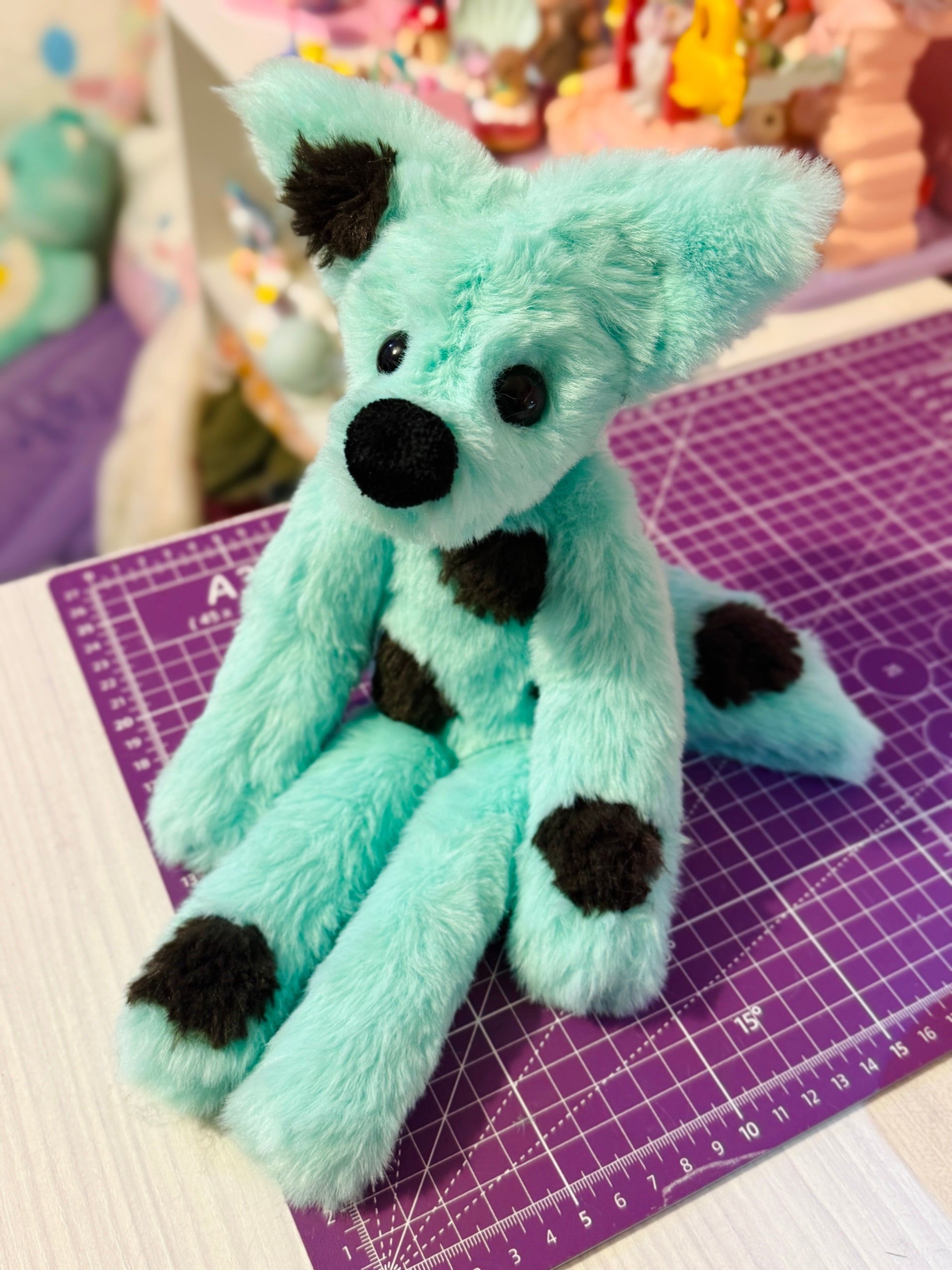 MINT CHOC CHIP FOX - Handmade Luxury Weighted Fox Doll