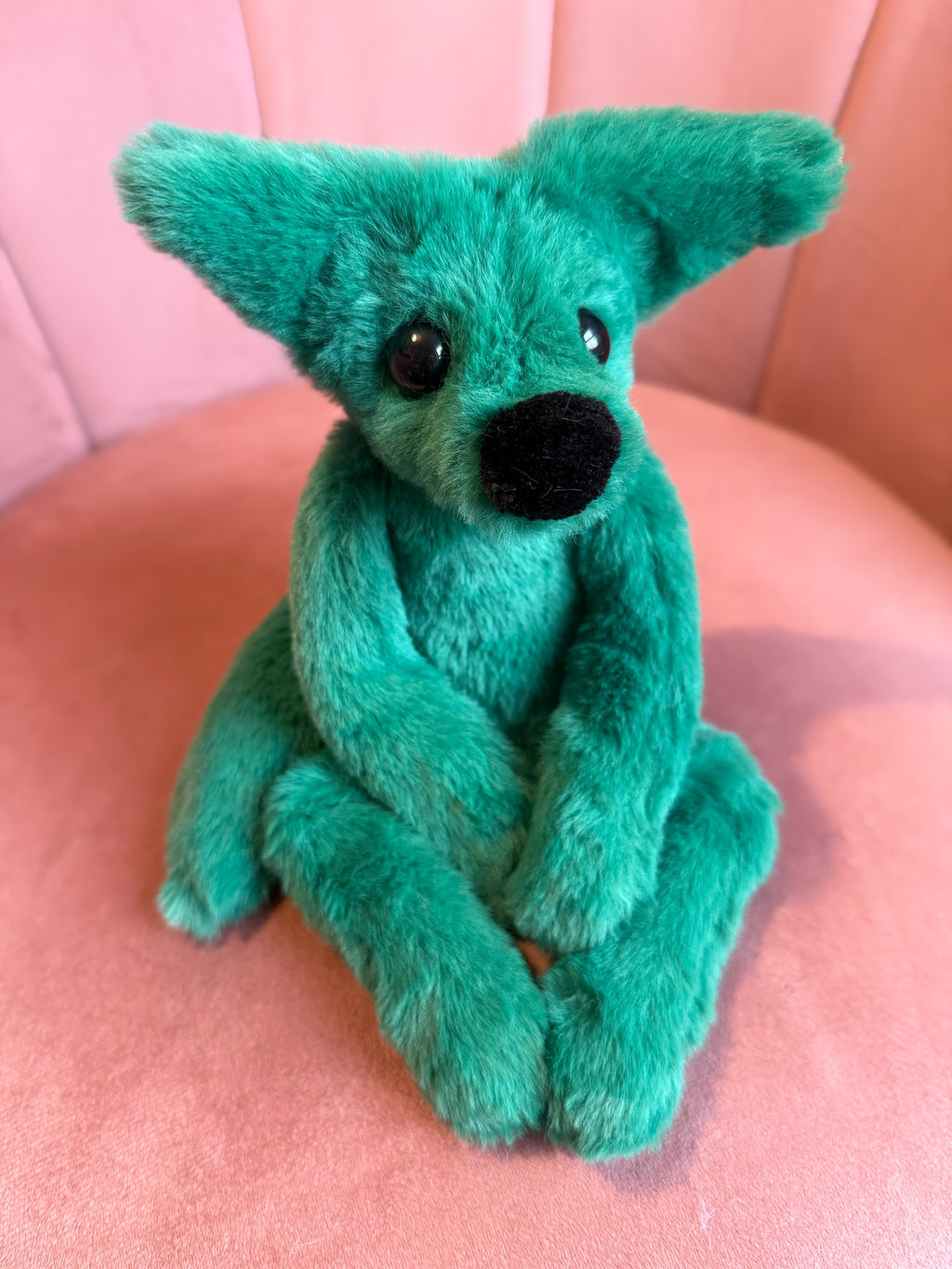 EMERALD FOX - Handmade Luxury Weighted Fox Doll