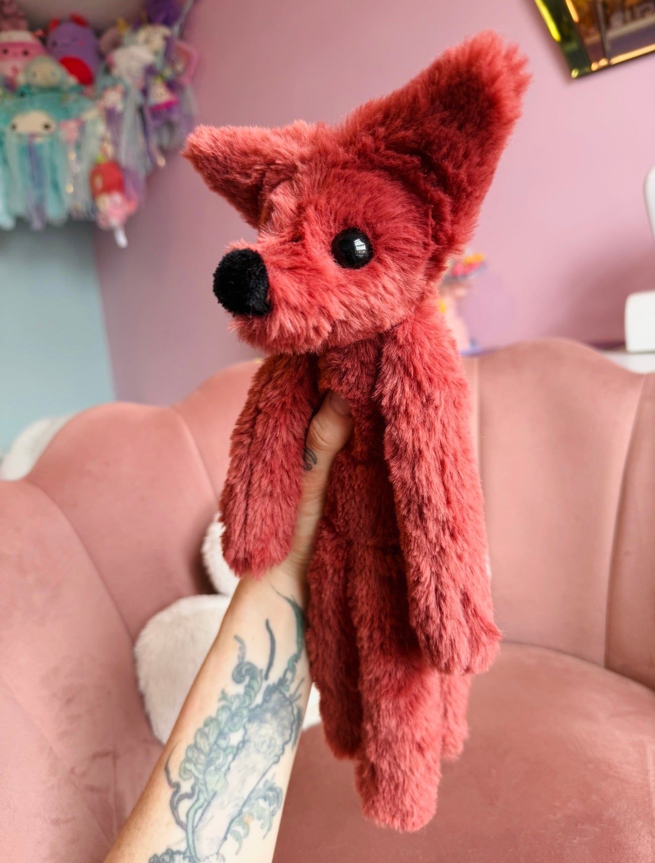 RUBY FOX - Handmade Luxury Weighted Plush Fluffy Fox Doll