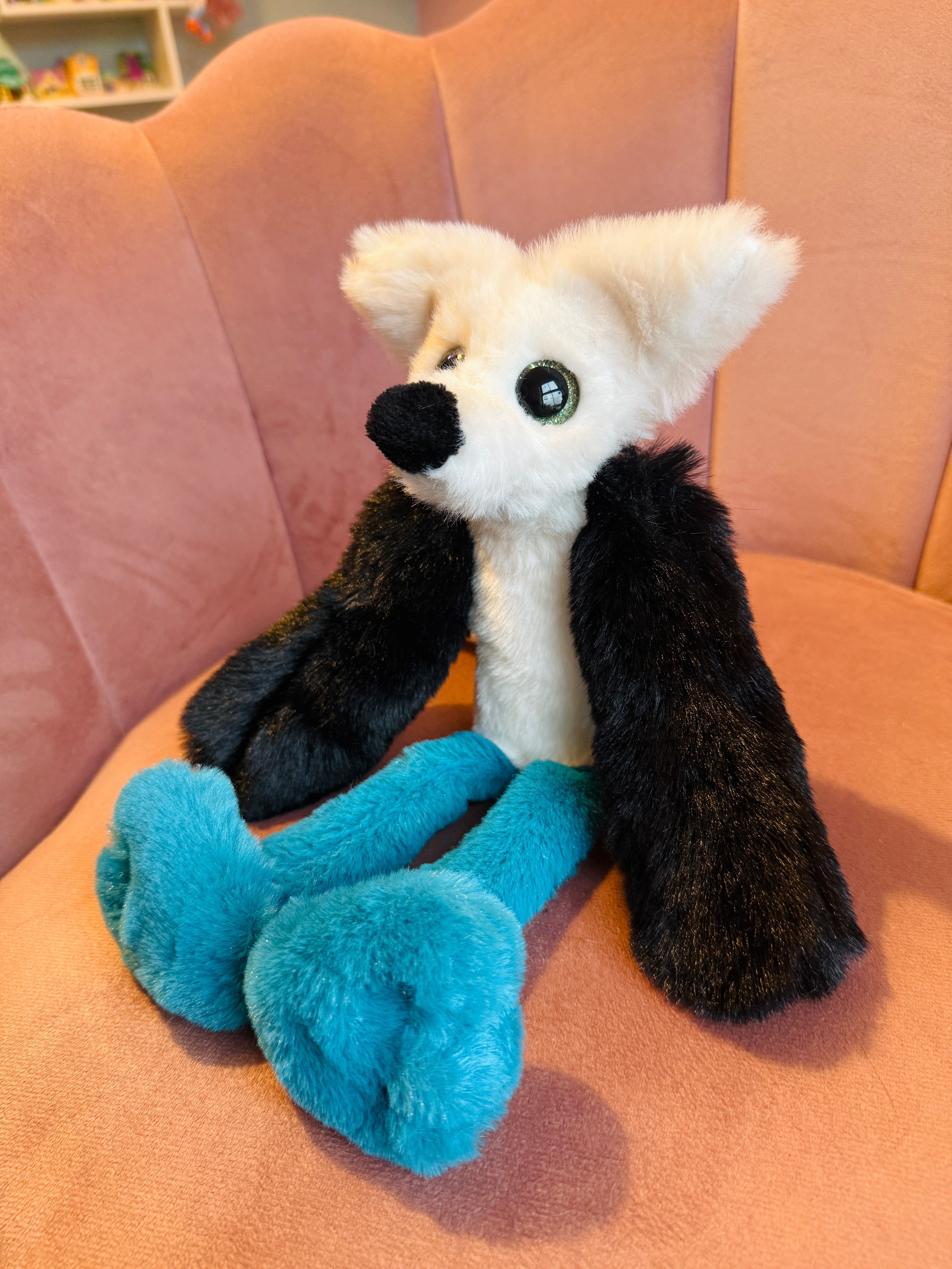 BLUE FOOTED BOOBY FOX - Handmade Luxury Weighted Fox Doll