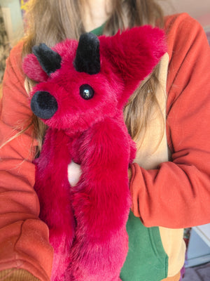 XL DEVIL FOX - Handmade Luxury Weighted Fox Doll