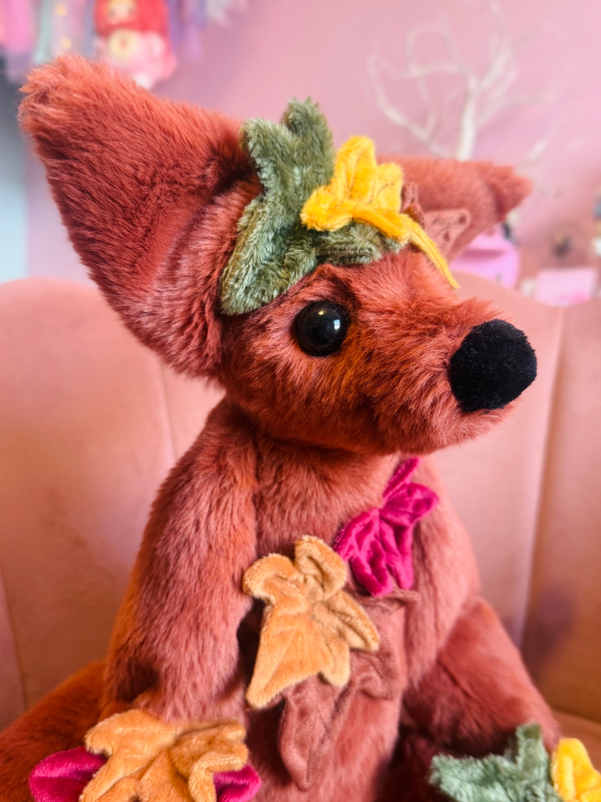 XL MAPLE FOX - Handmade Luxury Weighted Fox Doll