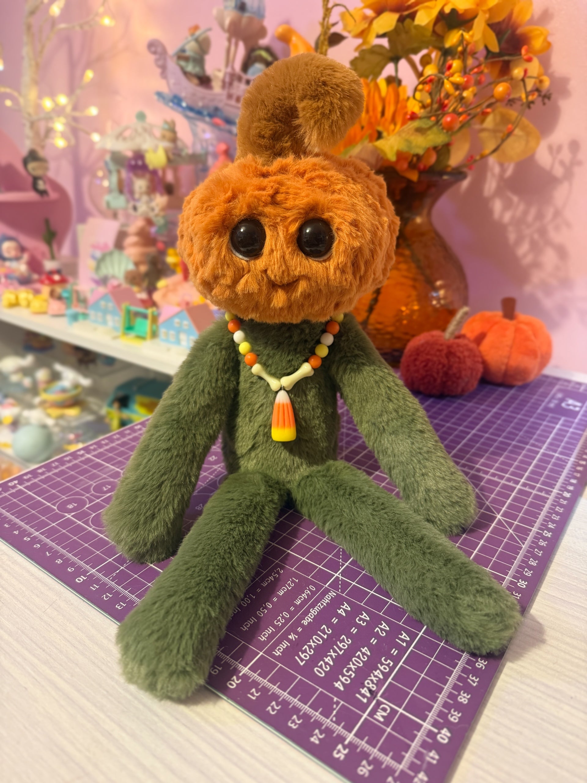 PUMPKIN PICKER FULL SIZE DOLL - Handmade Luxury Weighted Doll