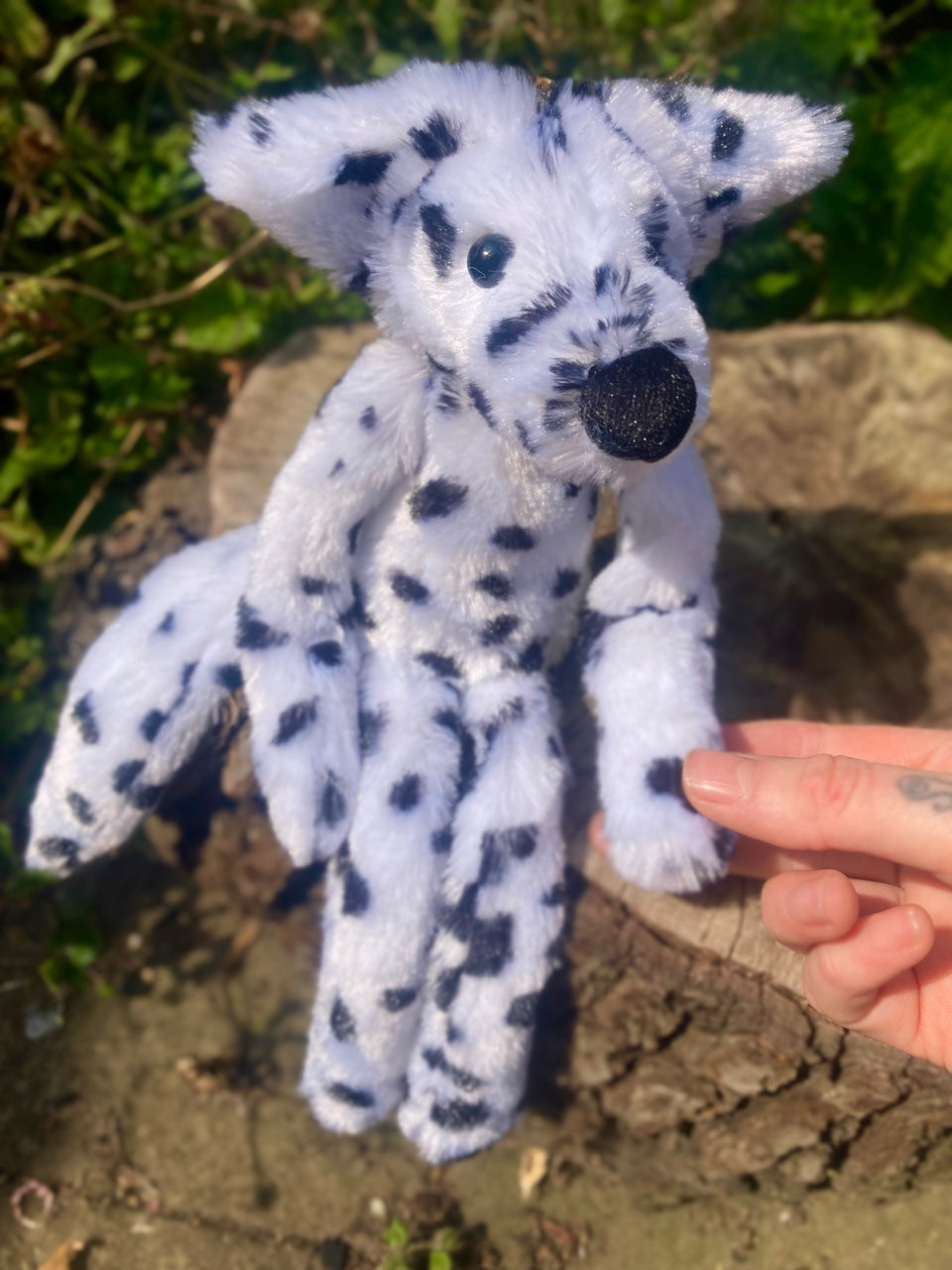 ‘PONGO’ SPOTTY FOX (A) - Handmade Luxury Weighted Plush Fluffy Fox Doll