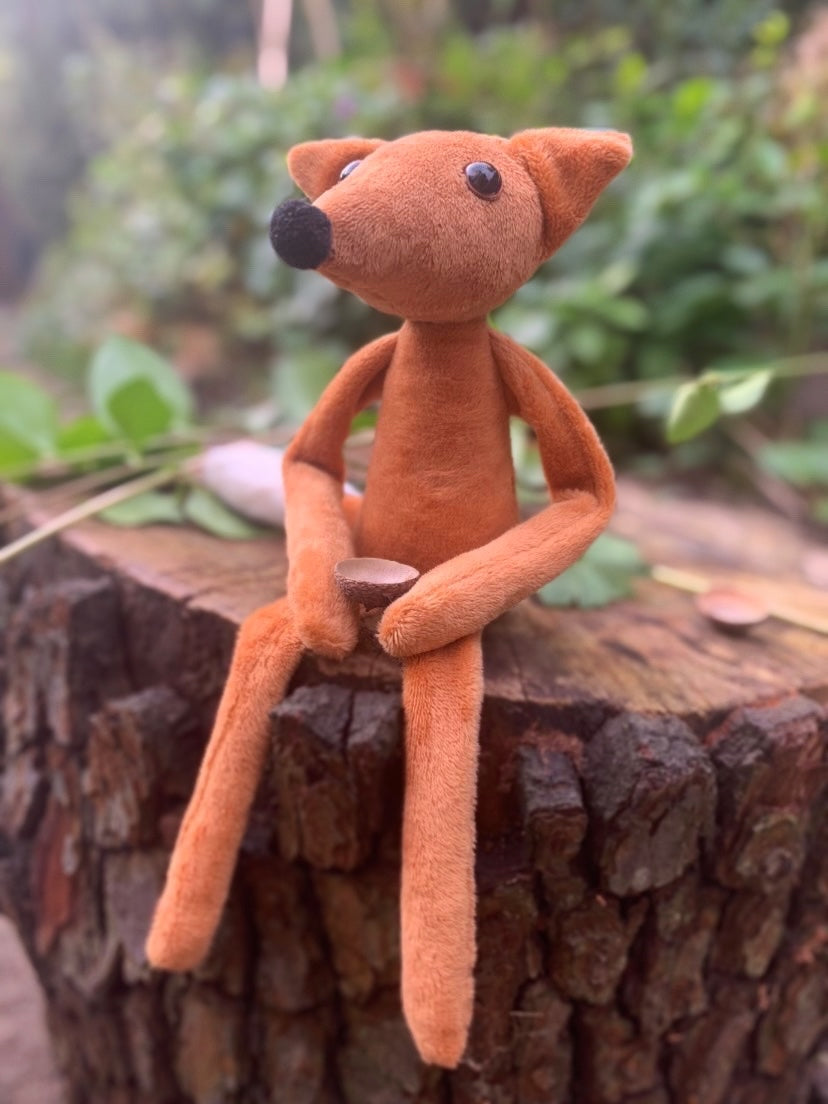 FOX CUB 1 - Handmade Weighted Mini Plush Fox