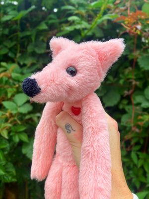 HOPEFUL HEART FOX - Handmade Luxury Weighted Plush Fluffy Fox Doll