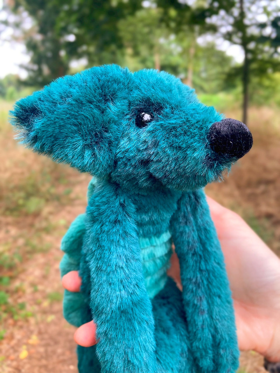 DINO FOX - Handmade Luxury Weighted Plush Fluffy Fox Doll