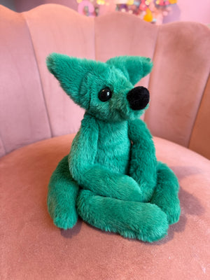 EMERALD FOX - Handmade Luxury Weighted Fox Doll