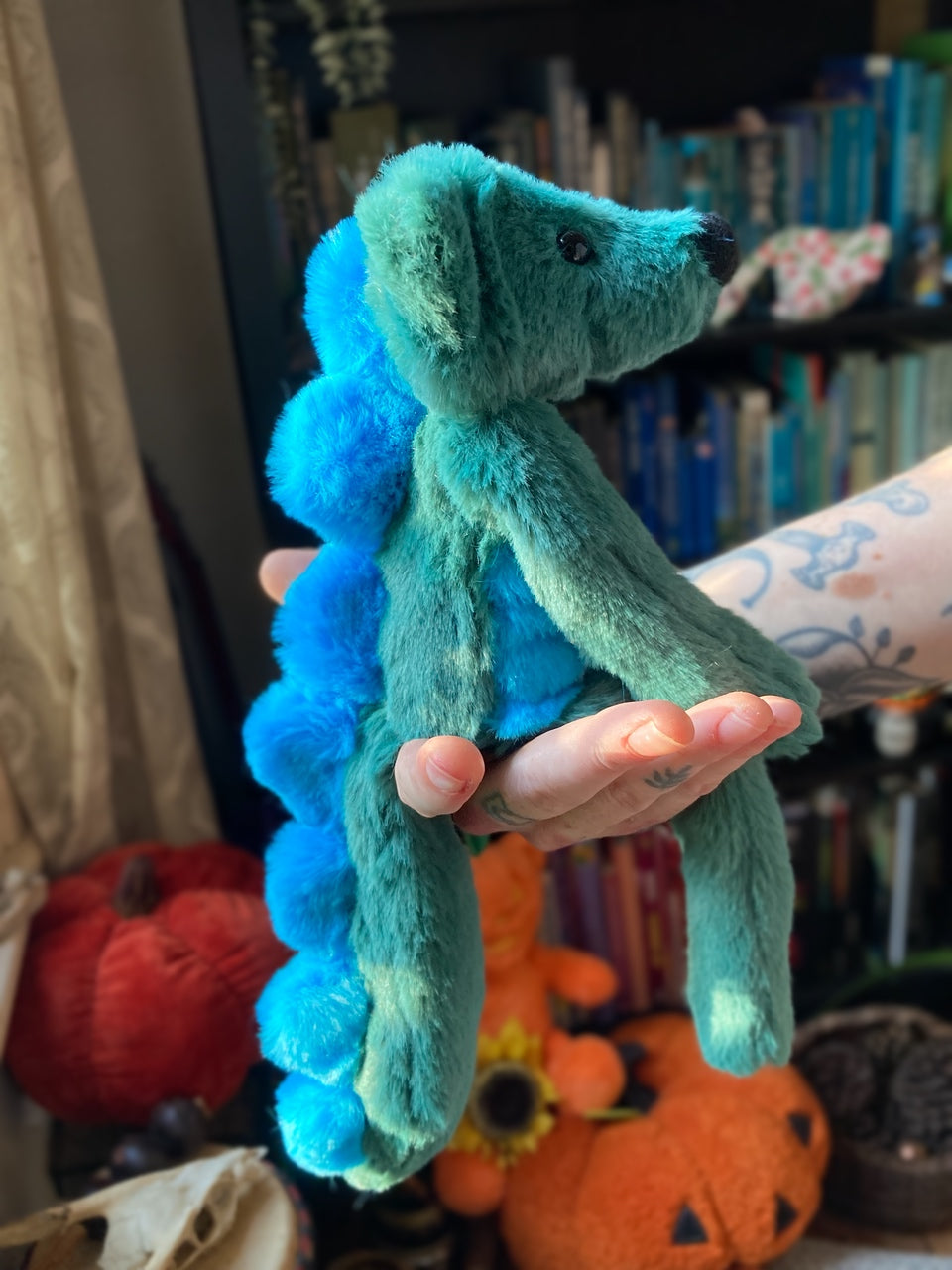 DINO FOX - Handmade Luxury Weighted Plush Fluffy Fox Doll