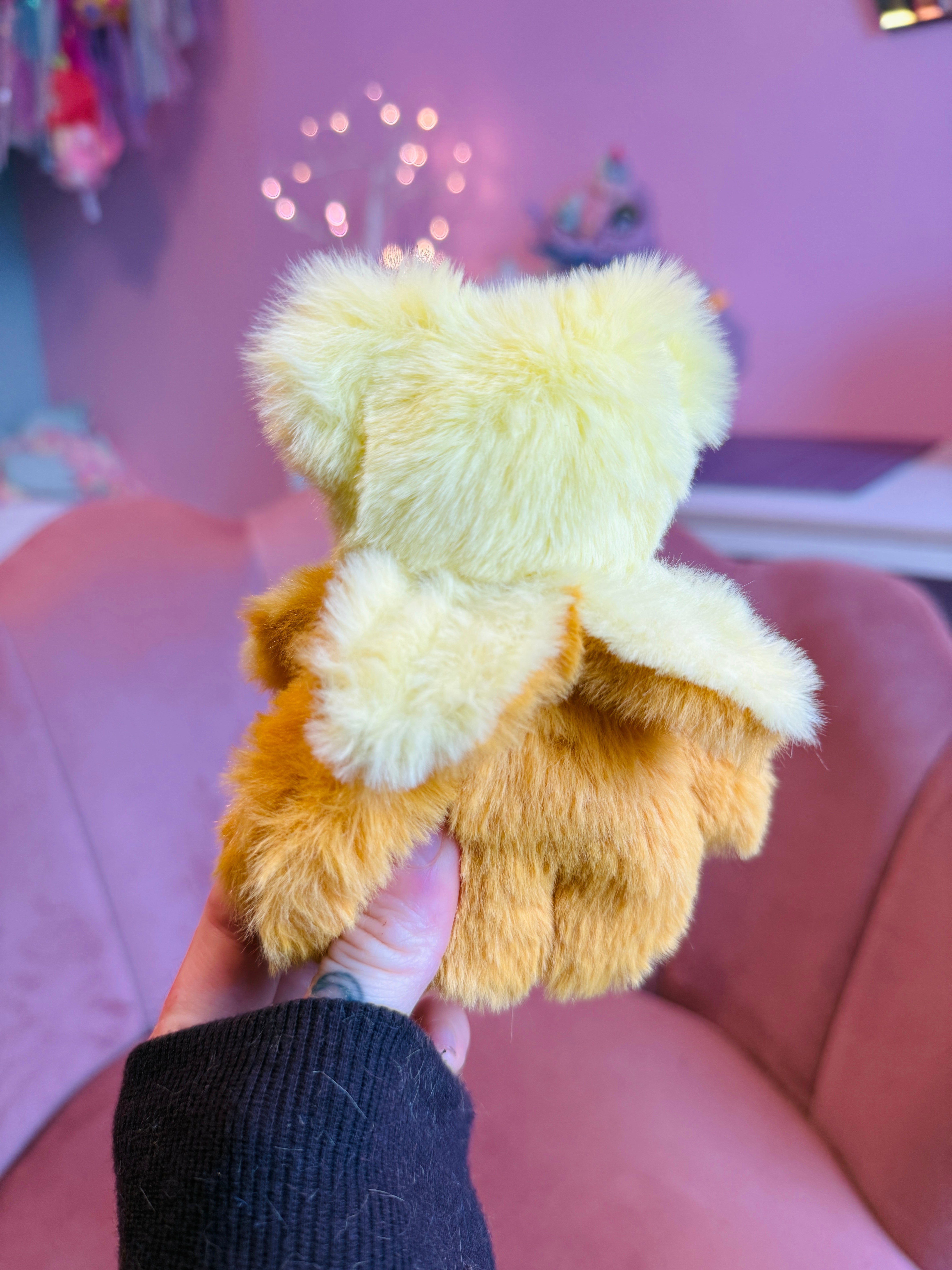 BANANA BEAR PALMPUFF - Handmade Mini Luxury Weighted Doll