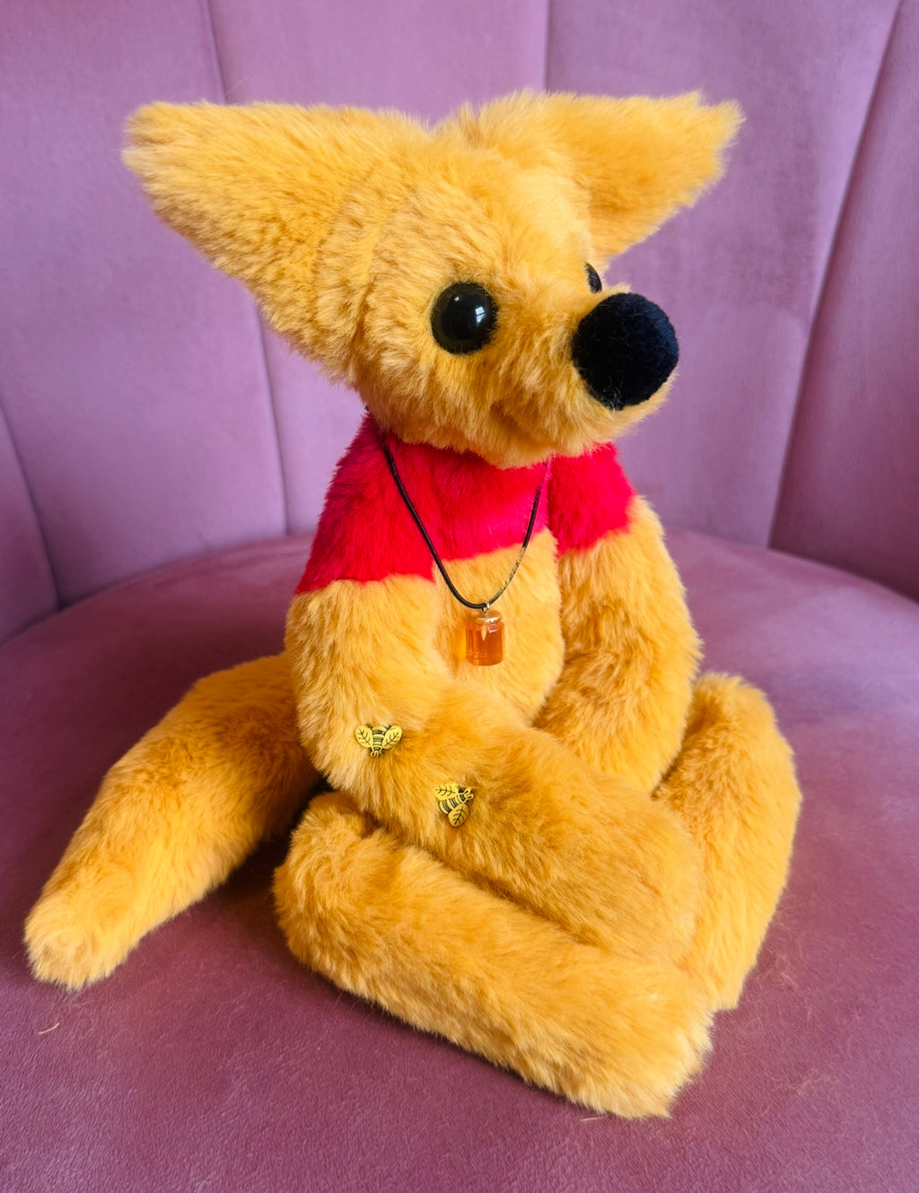 WINNIE THE POOH FOX (B) - Handmade Luxury Weighted Plush Fluffy Fox Doll