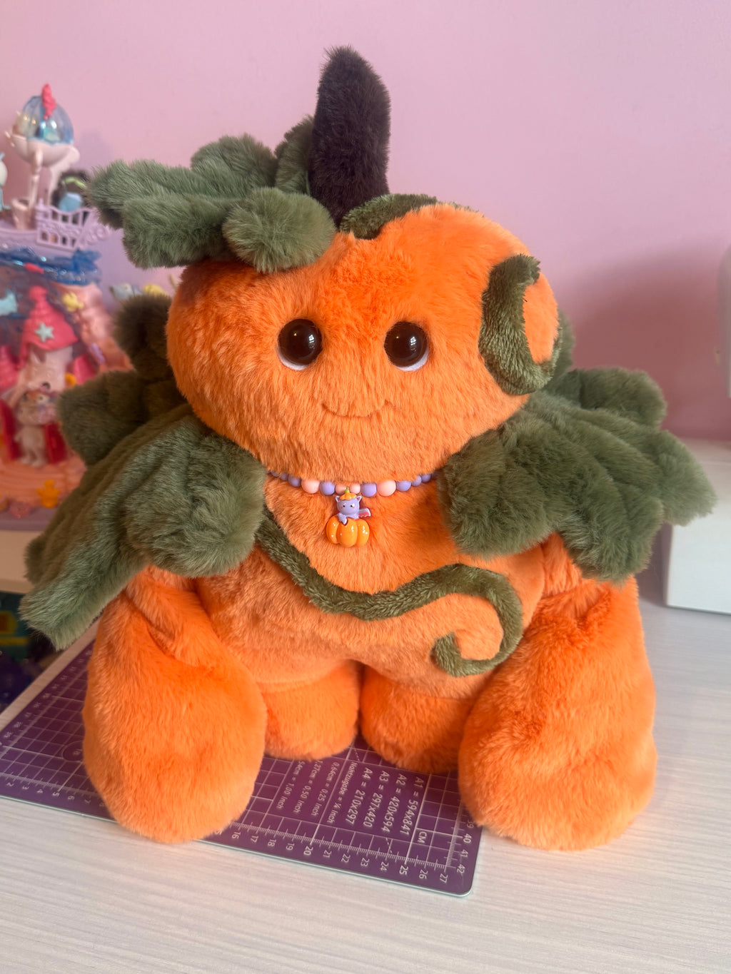 LARGE PUMPKIN PATCH PUDGEPUFF - Handmade Weighted Pumpkin Doll