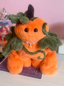 LARGE PUMPKIN PATCH PUDGEPUFF - Handmade Weighted Pumpkin Doll