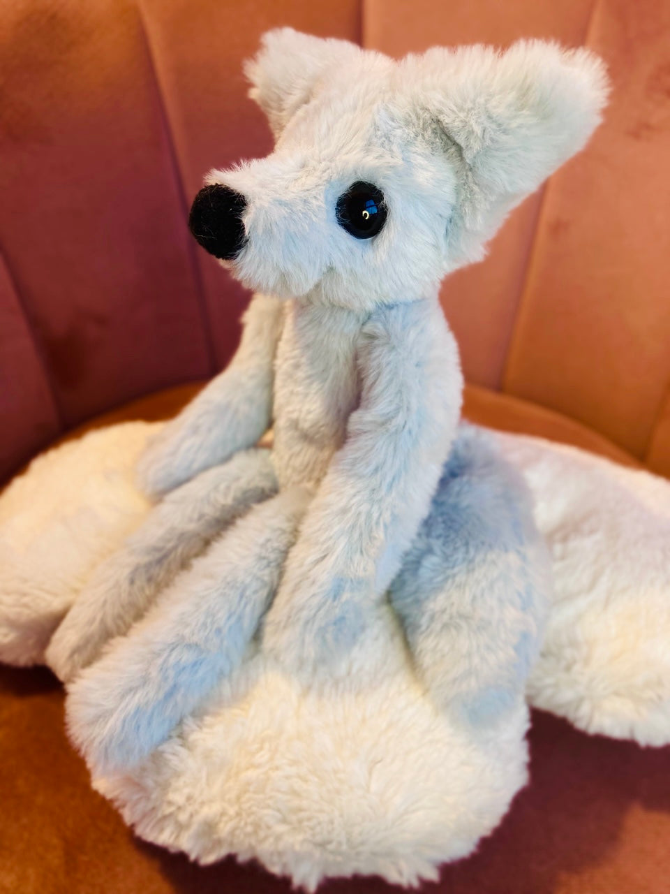 ICE BLUE FOX - Handmade Luxury Weighted Fox Doll