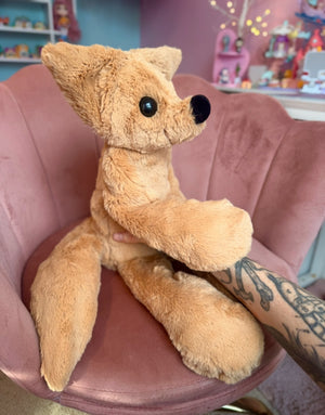 XL FUDGE FOX - Handmade Luxury Weighted Fox Doll
