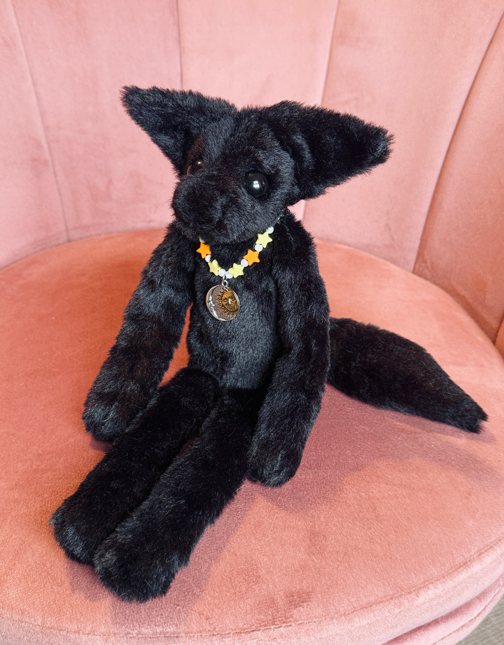 ONYX FOX - Handmade Luxury Weighted Fox Doll