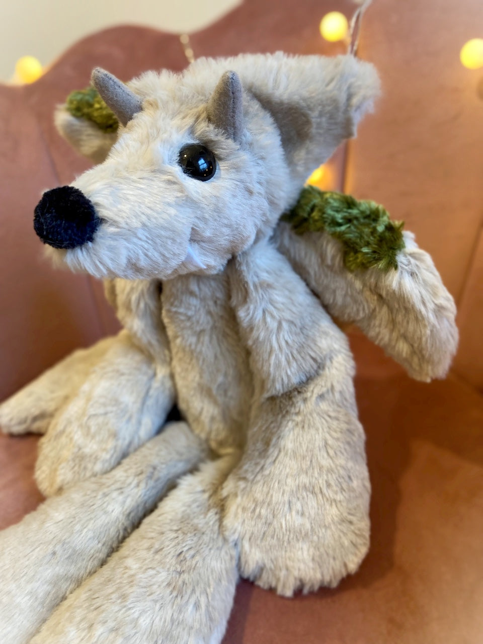 XL GARGOYLE FOX - Handmade Luxury Weighted Plush Fluffy Fox Doll