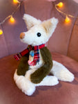 SNOWFOX - Handmade Luxury Weighted Plush Fluffy Fox Doll