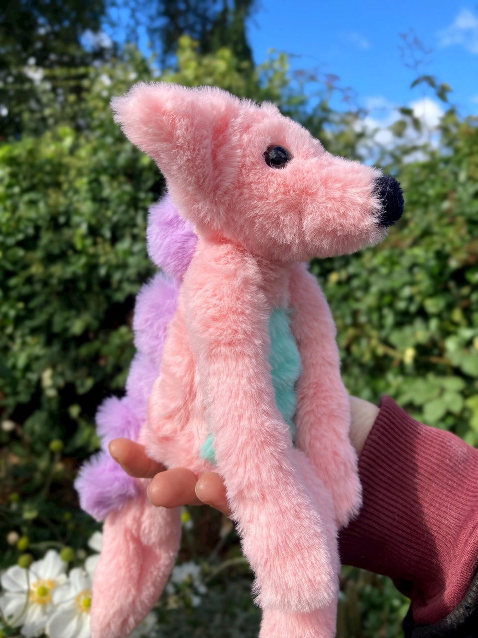 SORBET DINOFOX - Handmade Luxury Weighted Plush Fluffy Fox Doll