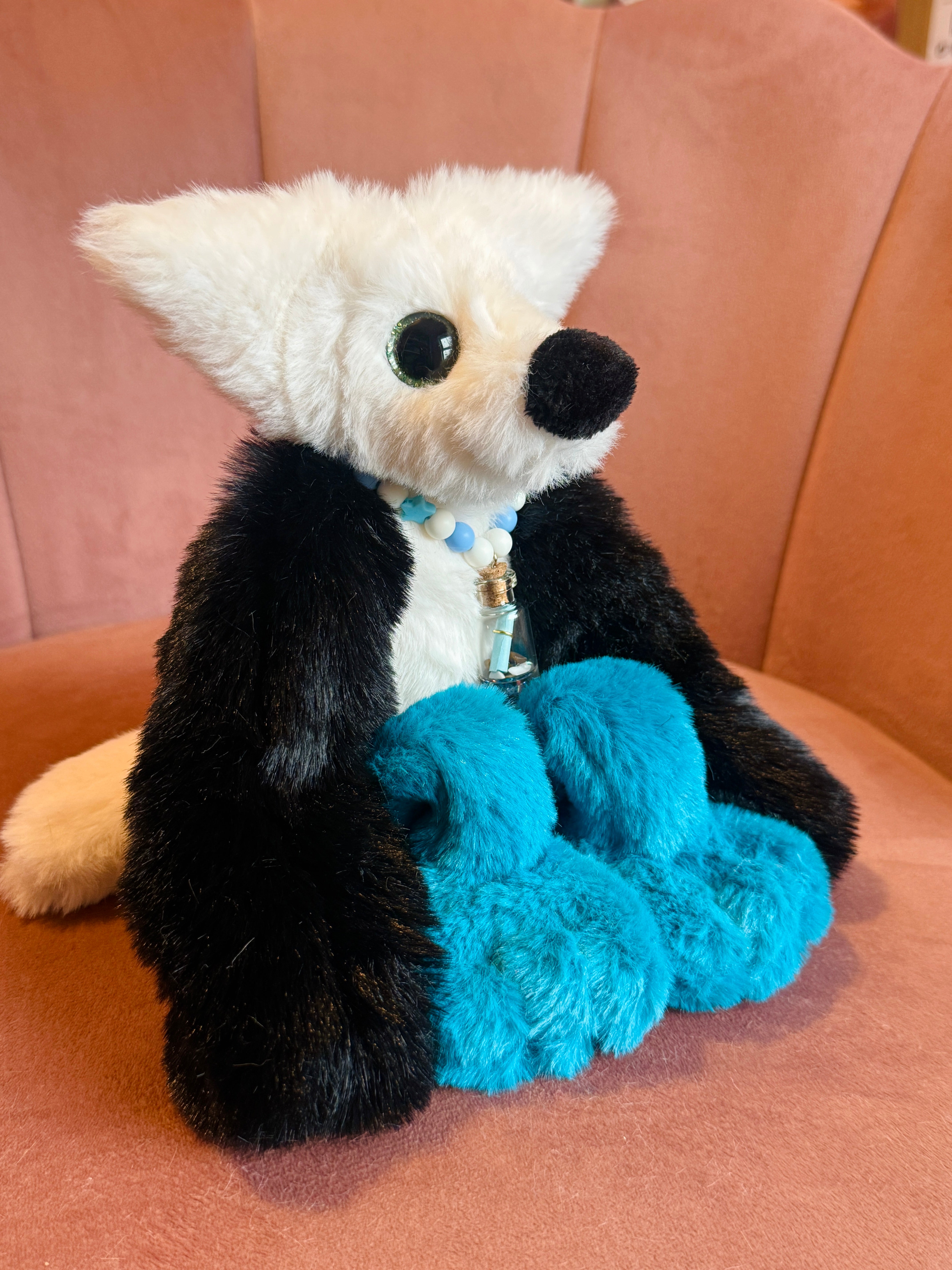 BLUE FOOTED BOOBY FOX - Handmade Luxury Weighted Fox Doll