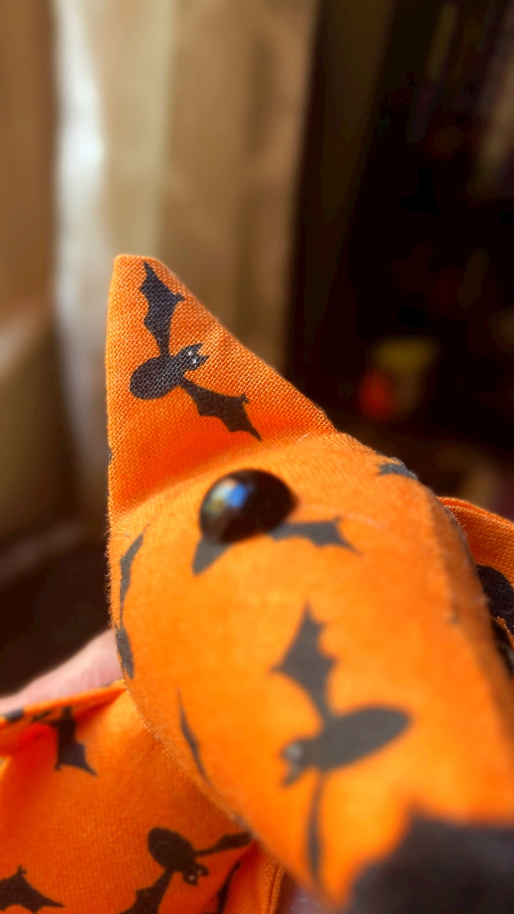 BAT FOX CUB - Handmade Weighted Cotton Fox Doll