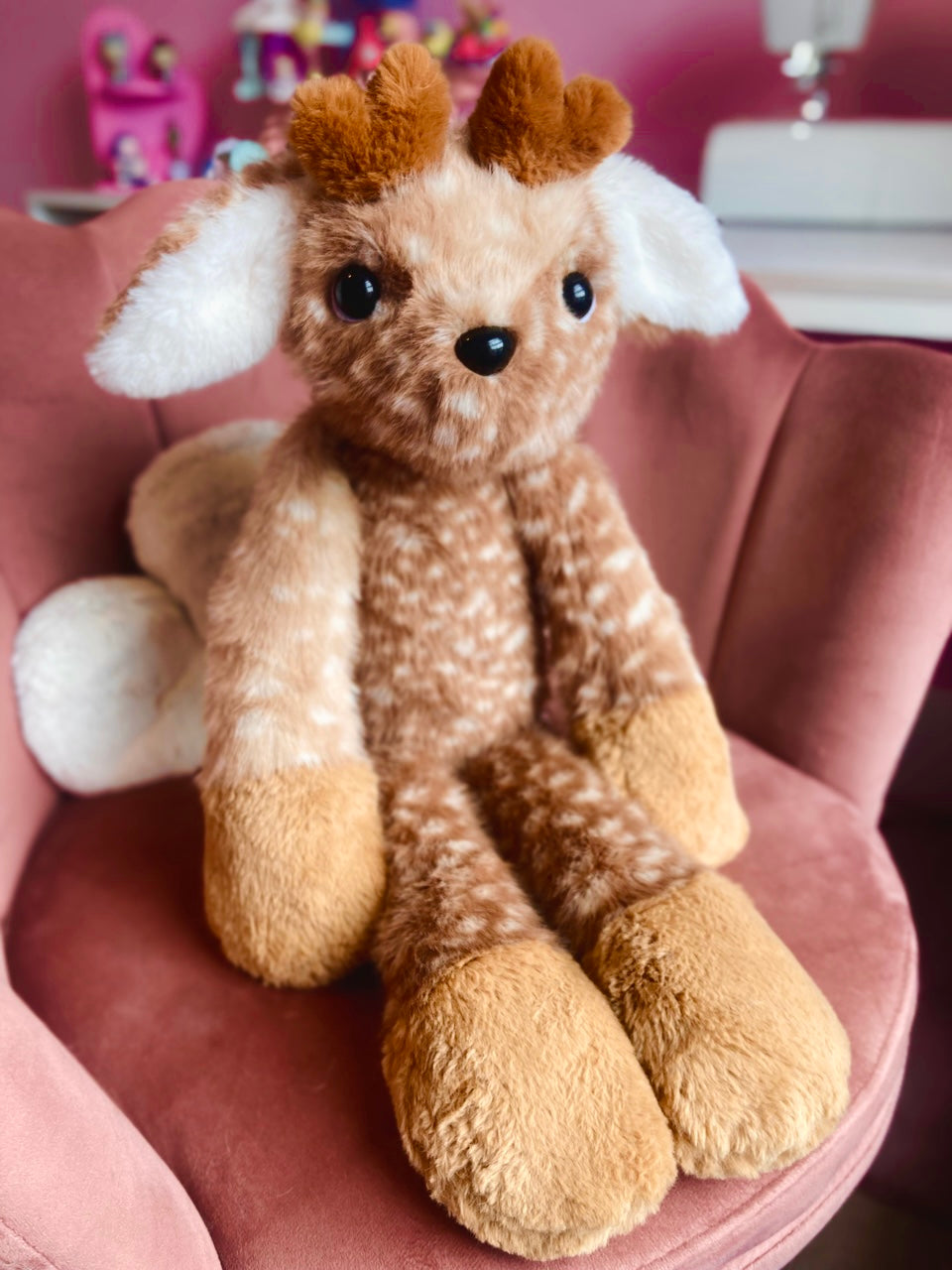 XL FERAL WOODLAND DEER - Handmade Luxury Weighted Plush Doll