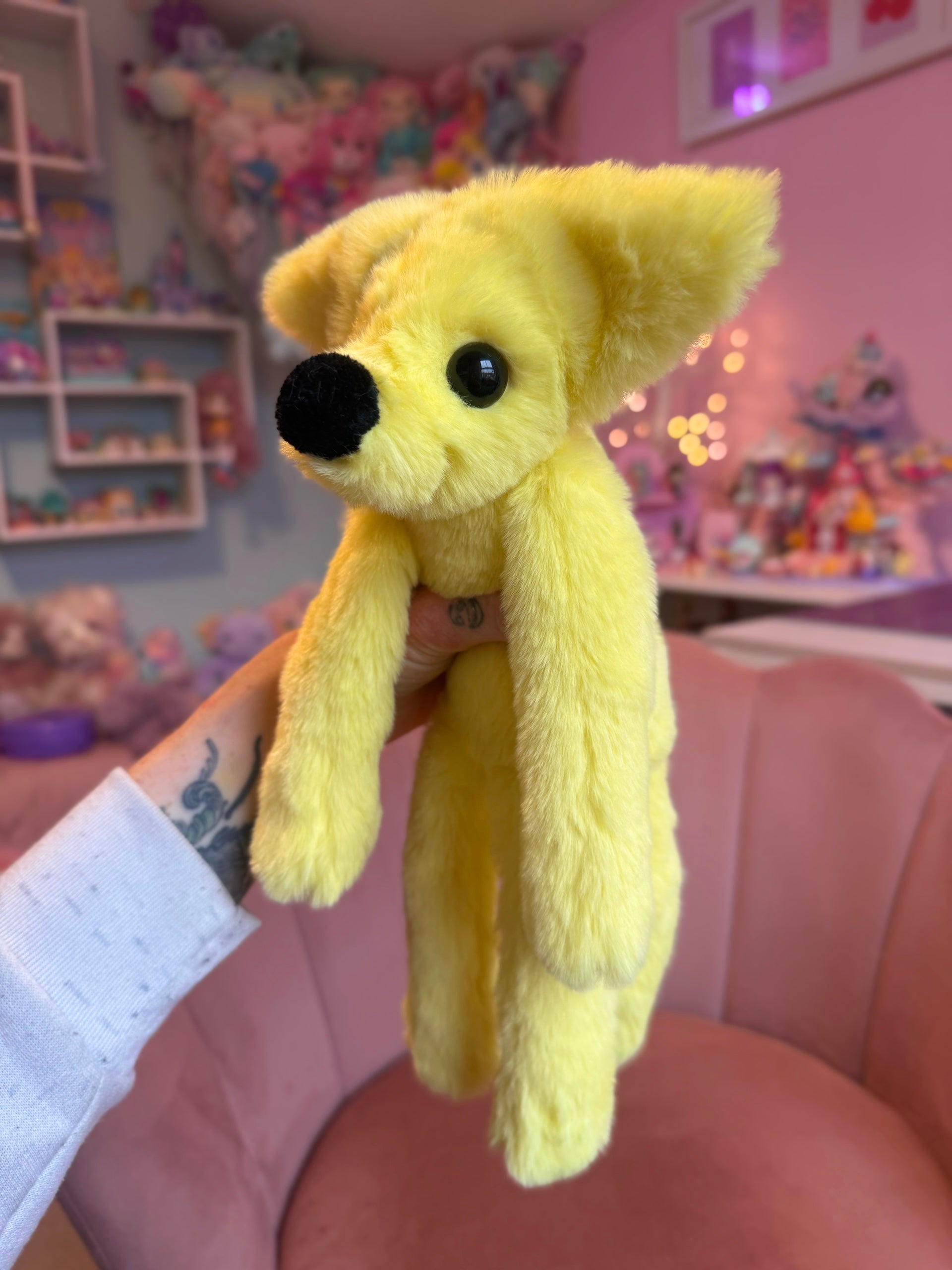 LEMON FOX - Handmade Luxury Weighted Fox Doll