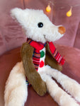 SNOWFOX - Handmade Luxury Weighted Plush Fluffy Fox Doll