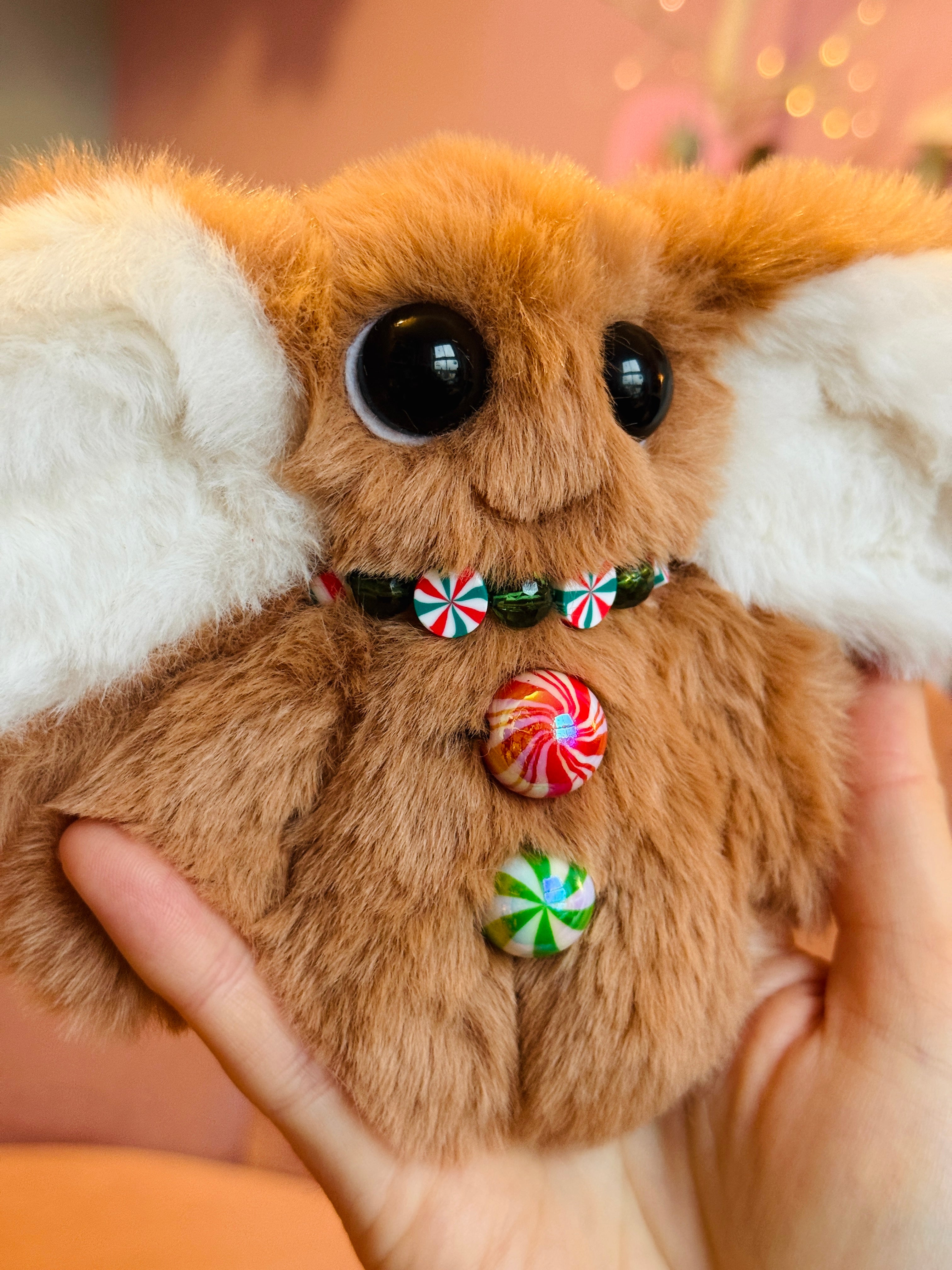GINGERBREAD GOBLIN PALMPUFF - Handmade Mini Luxury Weighted Doll