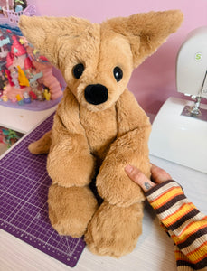 XL FUDGE FOX - Handmade Luxury Weighted Fox Doll