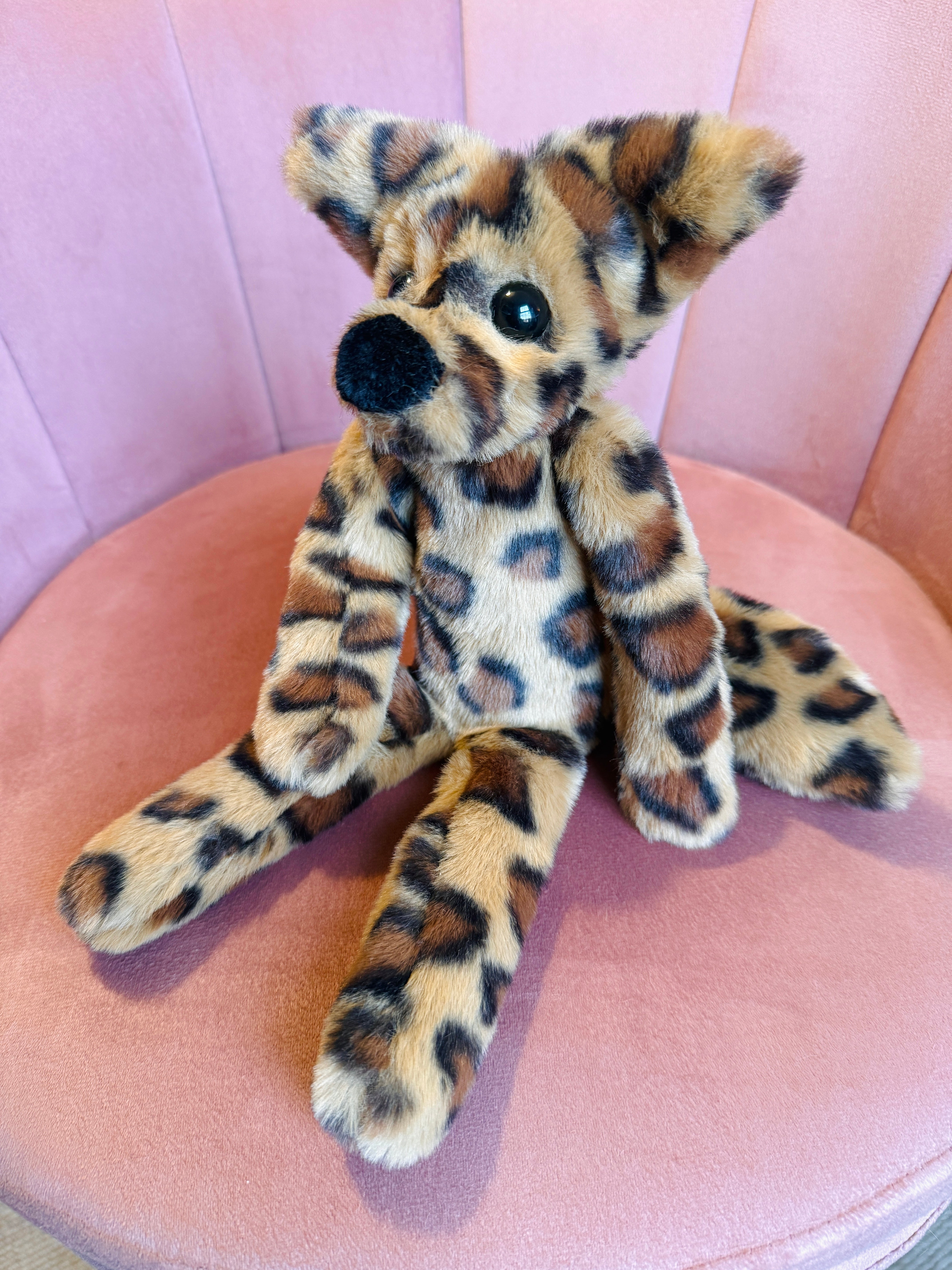 LEOPARD FOX - Handmade Luxury Weighted Fox Doll