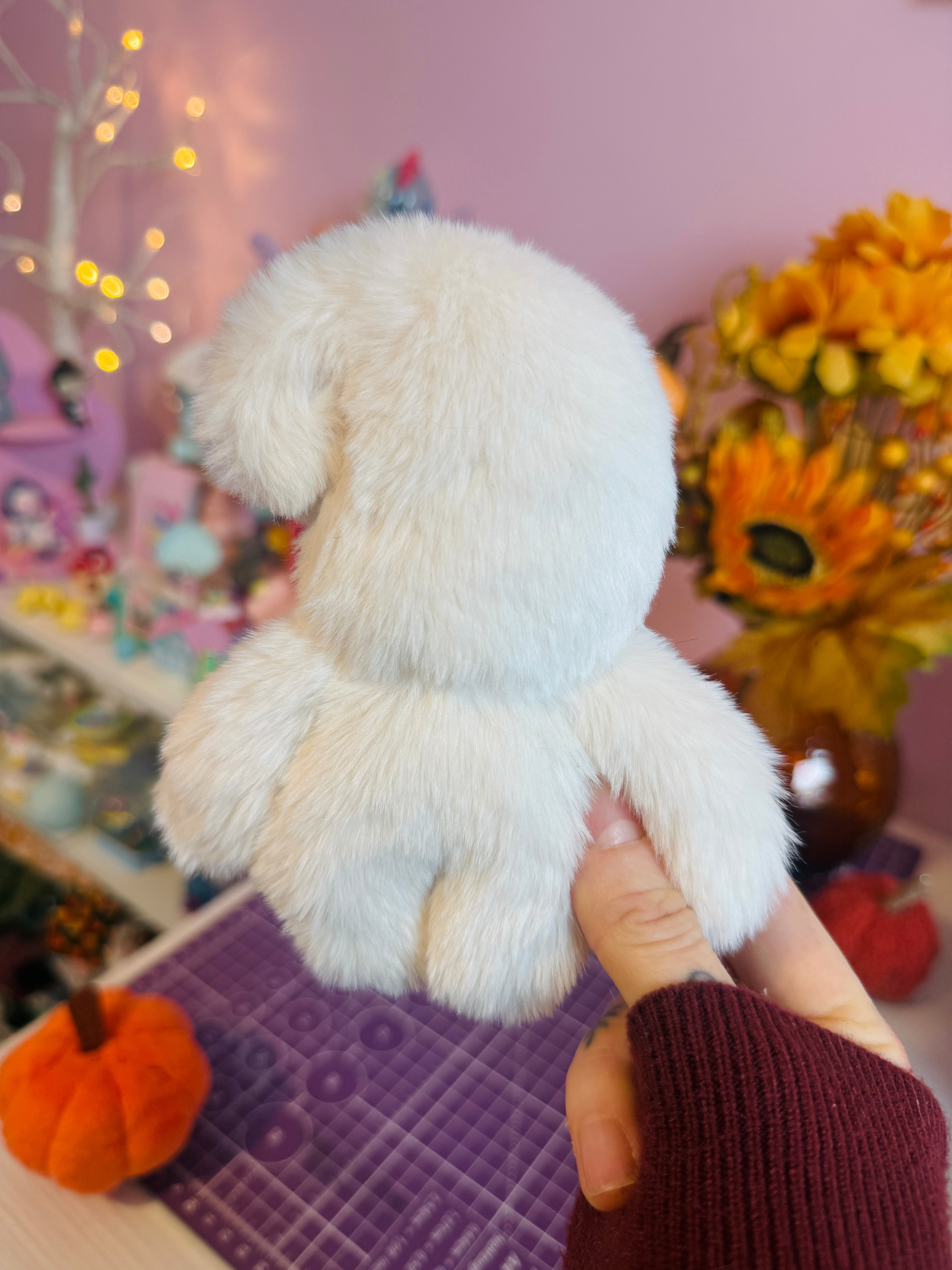 GHOSTIE PALMPUFF - Handmade Mini Luxury Weighted Doll