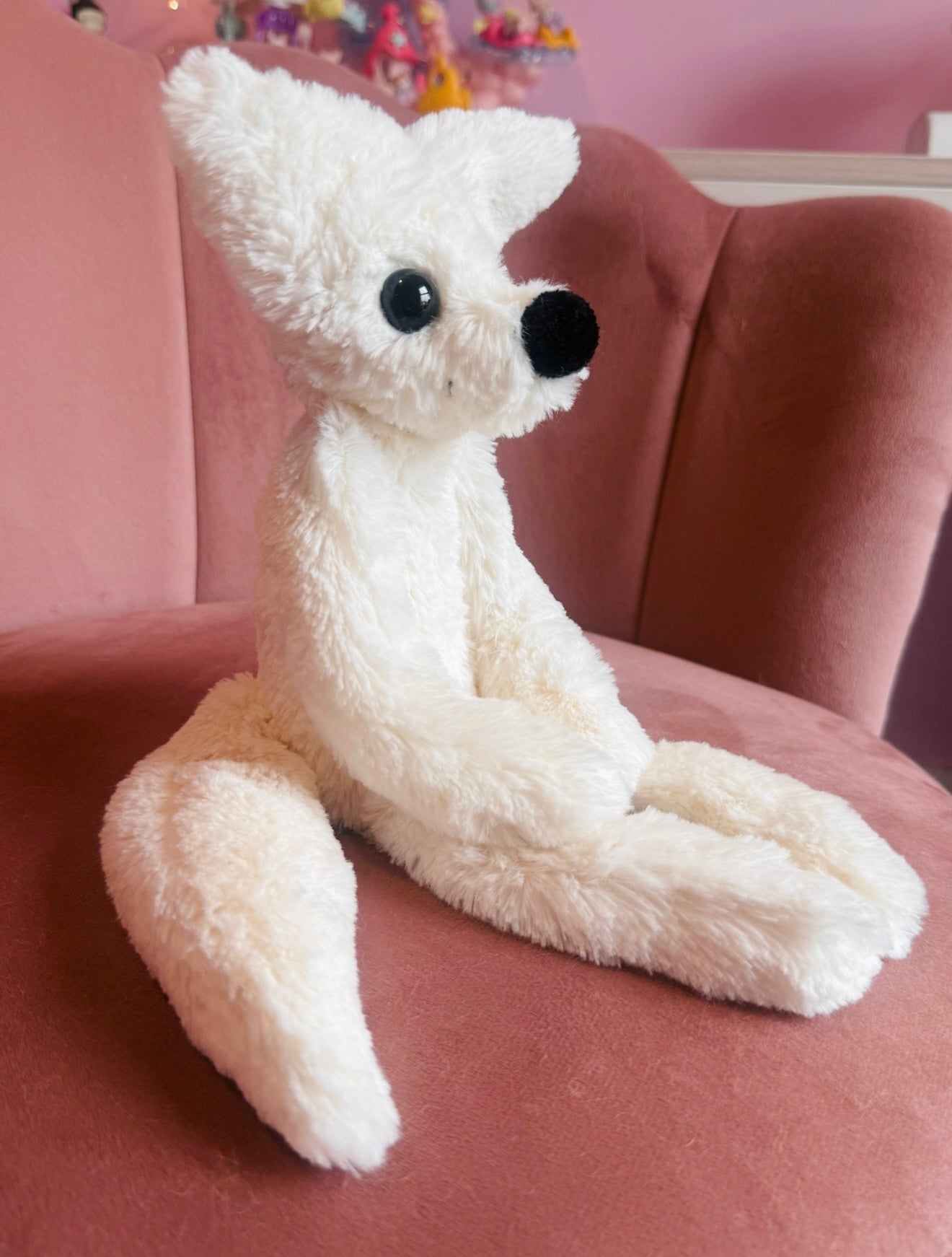 ARCTIC FOX - Handmade Luxury Weighted Plush Fluffy Fox Doll