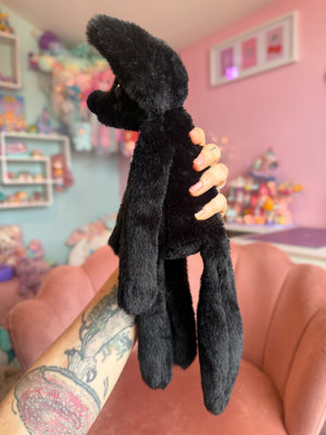 ONYX FOX (A) - Handmade Luxury Weighted Plush Fluffy Fox Doll