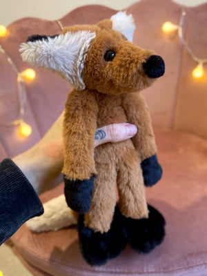 BIGFOOT RED FOX - Handmade Luxury Weighted Plush Fluffy Fox Doll
