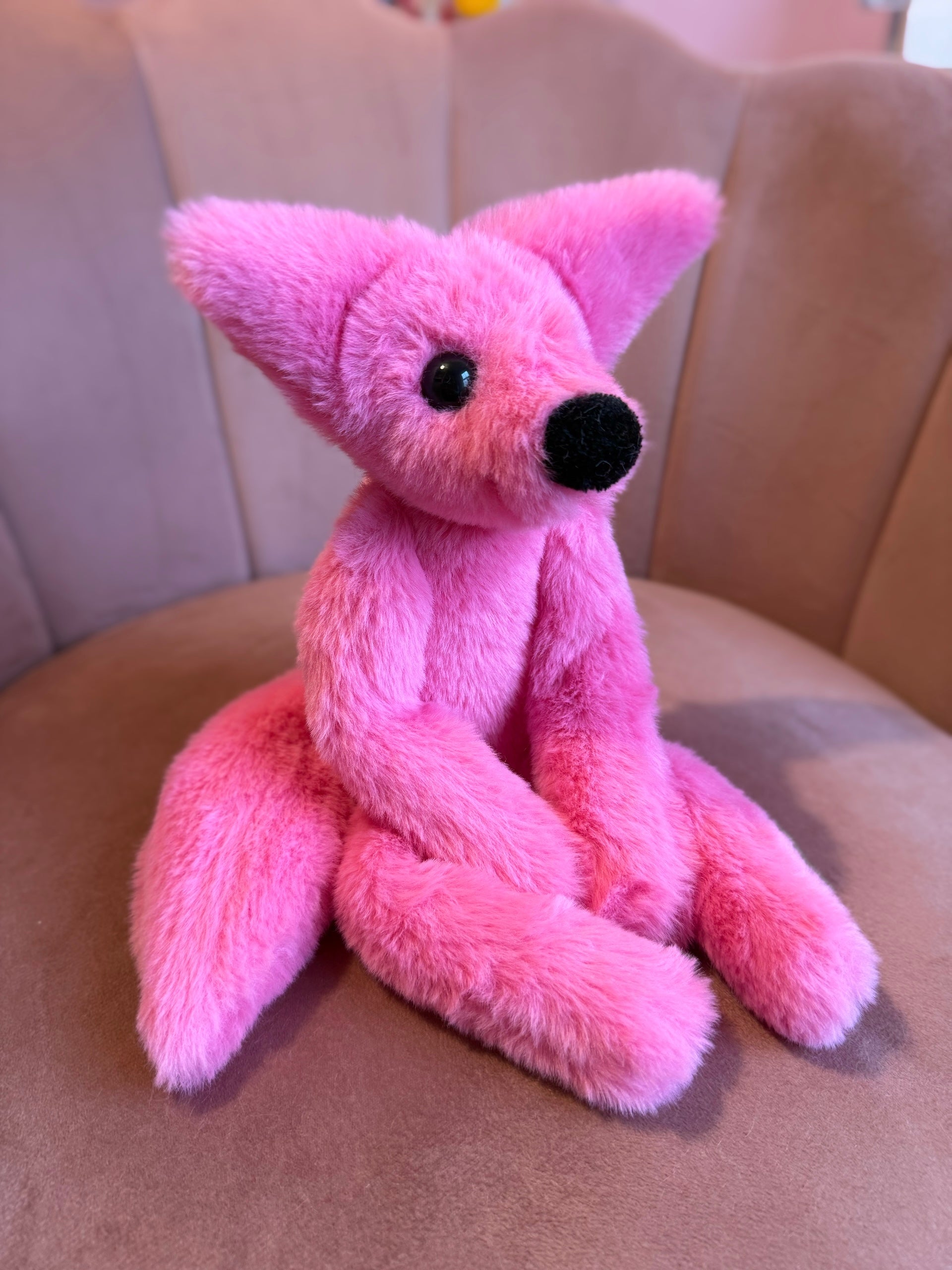 BUBBLEGUM FOX - Handmade Luxury Weighted Fox Doll
