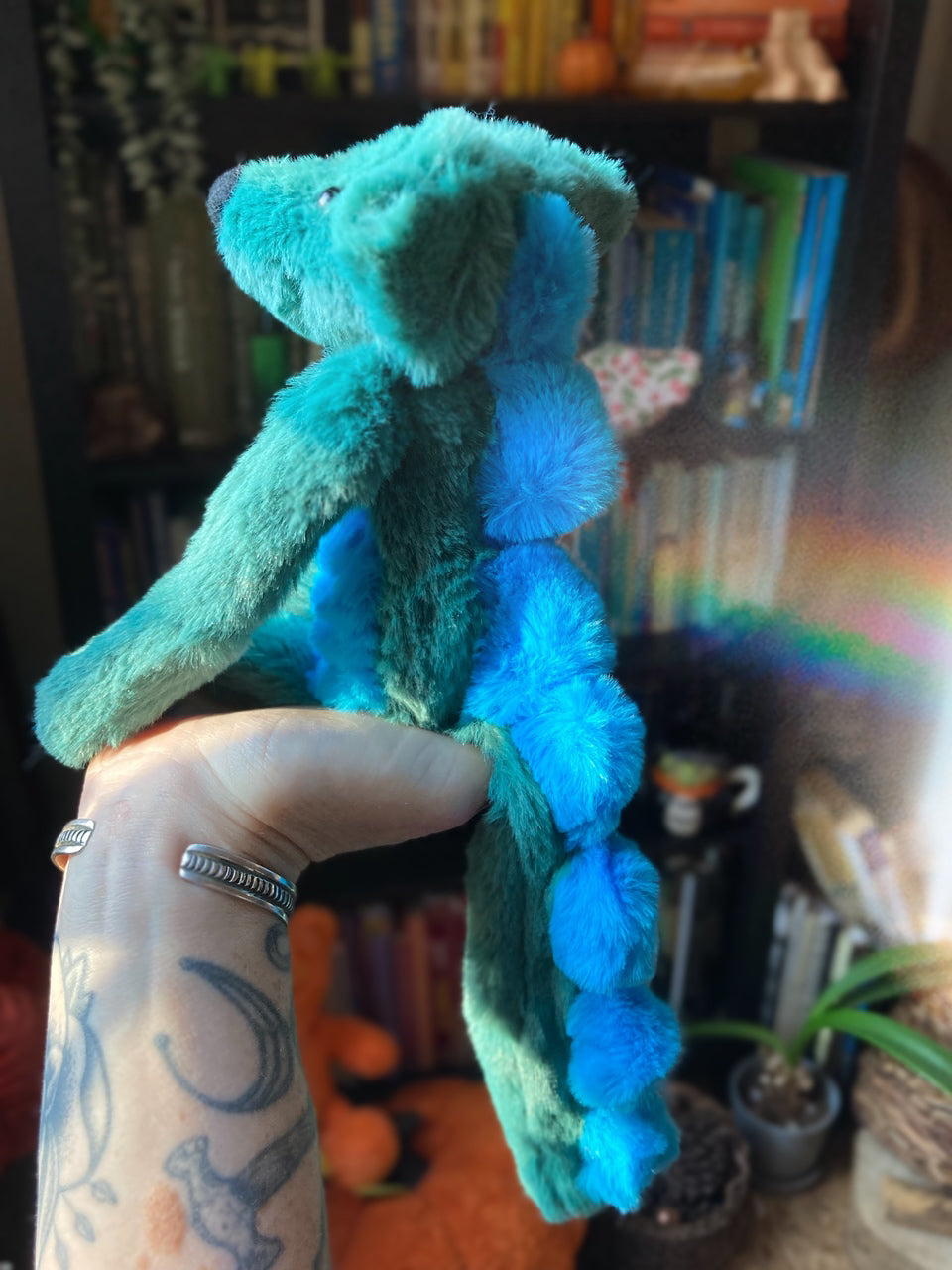 DINO FOX - Handmade Luxury Weighted Plush Fluffy Fox Doll