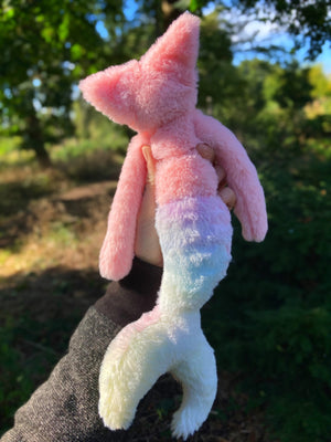 MERFOX - Handmade Luxury Weighted Plush Fluffy Fox Doll