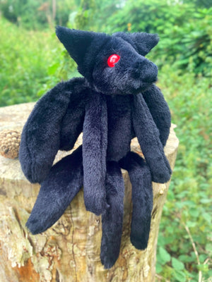 MOTHFOX (B) - Mothman Inspired Handmade Luxury Weighted Plush Doll