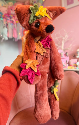 XL MAPLE FOX - Handmade Luxury Weighted Fox Doll
