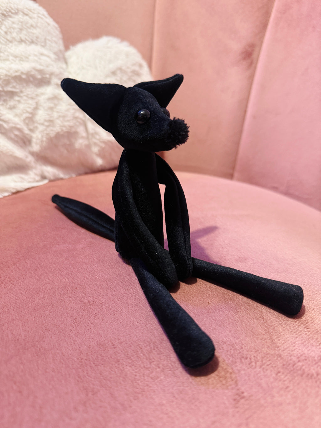TINY ONYX FOX - Handmade Luxury Weighted Fox Doll